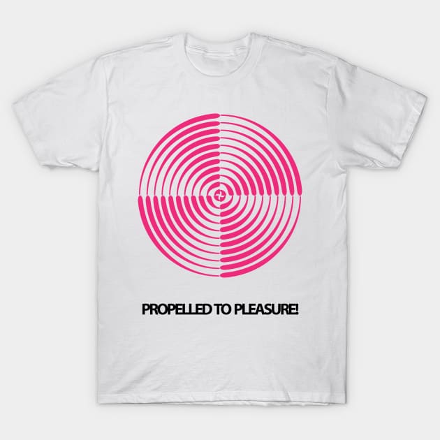 Propelled To Pleasure! - Pink Propeller T-Shirt by sleepingdogprod